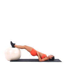 Exercise Ball Hamstring Curl 
  loading=