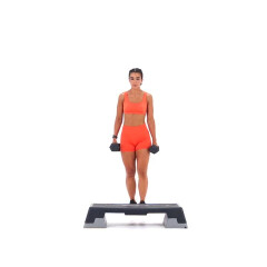 Front Foot-elevated Dumbbell Lunge 
  loading=