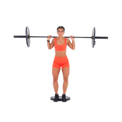 Heels-Elevated Barbell Squat 
  loading=