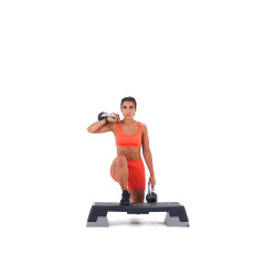Foot-elevated Mixed-rack Kettlebell Split Squat 
  loading=