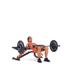 Barbell Banded Abduction Hip Thrust 
  loading=