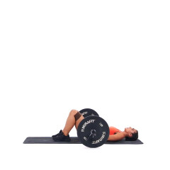 Banded Barbell Glute Bridge 
  loading=