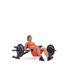 Split-stance Barbell Hip Thrust 
  loading=