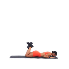 Dumbbell Lying Hamstring Curl 
  loading=