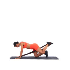 Kneeling Resistance Band Kickbacks 
  loading=