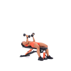 Flat Bench Tricep Press 
  loading=