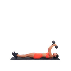 Dumbbell Floor Tricep Extension 
  loading=