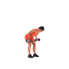 Dumbbell Bent Over Tricep Extension 
  loading=