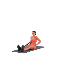 Band-assisted Seated Calf Stretch 
  loading=