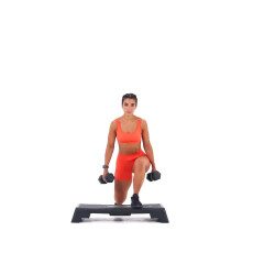Deficit Reverse Dumbbell Lunge (Alternating) 
  loading=