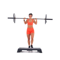 Front Foot-elevated Barbell Lunge 
  loading=