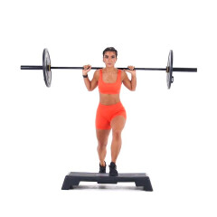 Front Foot-elevated Barbell Split Squat 
  loading=